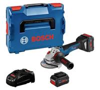 Bosch Professional 18V System Smerigliatrice Angolare a Batteria Gws 18V-10 Psc (Ø Disco 125 Mm, 2 Batterie Procore18V 5.5Ah, Caricabatteria Gal 1880, in L-Boxx 136)