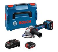 Bosch Professional 18V System Smerigliatrice angolare a batteria GWS 18V-11 S diametro disco 125 mm, incl. 2x GBA 5.0Ah, caricabatteria GAL 1880, L-BOXX, +2x 18V 5.0Ah + GAL 1880 + L-Boxx