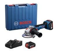 Bosch Professional 18V System Smerigliatrice angolare a batteria GWS 18V-8 diametro disco 125 mm, incl. 2x GBA 4.0Ah, caricabatteria GAL 18V-40, valigetta, Diametro del disco 125 mmv