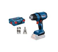 Bosch Professional 18V System Termosoffiatore a batteria GHG 18V-50 (batterie e caricabatteria non incluse, incl. ugello riflettore, 32 x 33 mm, ugello riduttore, 9 mm, in L-BOXX 136), Blu
