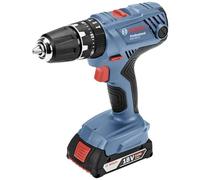 Bosch Professional 18V System Trapano-avviatore con percussione a batteria GSB 18V-21 (incl. 2 batterie da 2.0Ah, caricabatteria rapido GAL 18V-40, L-BOXX)