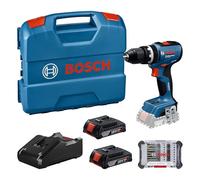 Bosch Professional 18V System Trapano-avvitatore a batteria GSB 18V-65 (incl. 2 batterie GBA 2.0Ah, caricabatteria GAL 18V-40, 1 set avvitatori CA, L-Case)