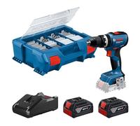 Bosch Professional 18V System Trapano-avvitatore a batteria GSB 18V-65 motore brushless, lunghezza della testa 175, incl. 2x GBA 4.0Ah, GAL 18V-40, 82AC Accessori, L-Case