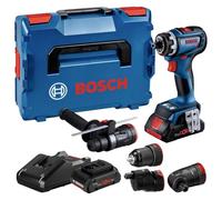Bosch Professional 18V System Trapano-Avvitatore a Batteria Gsr 18V-90 Fc (Flexiclick System, Coppia Max 64 Nm, Motore Brushless, 2 Vel., Incl. 2 Batterie Procore 4.0 Ah, Caricab., 4 Att., in L-Boxx)