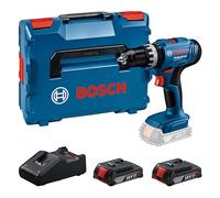 Bosch Professional 18V System Trapano-avvitatore con percussione a batteria GSB 18V-25 (Ø vite max. 10 mm, incl. 2 batterie GBA 2.0Ah, GAL 18V-40, L-BOXX)