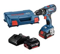 Bosch Professional 18V System Trapano-Avvitatore con percussione a Batteria GSB 18V-28 (Incl. 2 Batterie Gba 18V 3.0Ah, Caricabatteria Gal 18V-20, in L-Case)