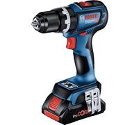 Bosch Professional 18V System Trapano-Avvitatore con Percussione a Batteria GSB 18V-90 C (incl. 2 Batterie da 5.0 Ah, Caricabatteria GAL 18V-40, in L-BOXX)