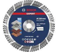 Bosch Dischi per troncatura diamantati MultiMaterial EXPERT 230 x 22,23 x 2,4 x 15 mm per smerigliatrici angolari grandi con ghiera di serraggio Quantità:1