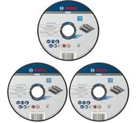 Bosch Professional 1x Mola da Taglio Diritta Standard for Metal (per Metallo & Acciaio, Ø 125 x 1.6 mm, Accessori Smeriglatrici Angolari) (Confezione da 3)