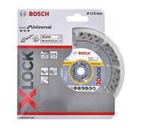 Bosch Professional 2608615160 Disco Diamantato Universale, X-Lock, Diametro 115 mm, Diametro: 22.23 mm, Larghezza di Taglio 2.4 mm