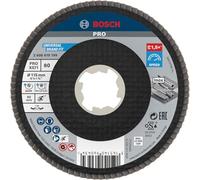 Bosch Professional 2608619199 Disco Lamellare Bombato, per Metallo, X-Lock, X571, Ø115 mm, Grana K80