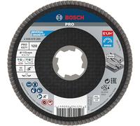 Bosch Professional 2608619200 Disco Lamellare Bombato, per Metallo, X-Lock, X571, Ø115 mm, Grana K120