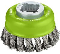 Bosch Spazzola a tazza X-LOCK Heavy per Inox 75 mm filo 0,5 mm annodato