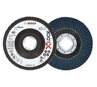 Bosch Professional 260925C112 2 x Disco Lamellare X-LOCK, dimensioni Grana K40, Angolato, Accessorio per Smerigliatrice Angolare, Ø 115 mm