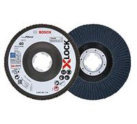 Bosch Professional 260925C115 2 x Disco Lamellare X-LOCK, dimensioni Grana K40, Angolato, Accessorio per Smerigliatrice Angolare, Ø 125 mm