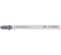 Bosch Professional 3 x Lame per seghetto alternativo T 101 BF Clean for Hard Wood (per Legno duro, straight cut, accessorio Seghetto alternativo)
