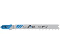 Bosch Professional 3x Lame per seghetto alternativo T 118 B Basic for Metal (per Lamiere di acciaio, accessorio Seghetto alternativo)