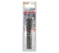Bosch Professional 3x punte da calcestruzzo CYL-3 (per calcestruzzo, Ø 6 x 60 x 100 mm, accessorio perforatrice a percussione)