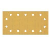 Bosch Professional 50x Carte abrasive Expert C470 con 14 fori (per Legno duro, Vernice su legno, 115x230 mm, Grana 320, accessorio Levigatrice orbitale)