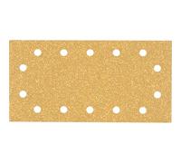 Bosch Professional 50x Carte abrasive Expert C470 con 14 fori (per Legno duro, Vernice su legno, 115x230 mm, Grana 40, accessorio Levigatrice orbitale)