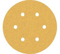 Bosch Professional 50x Carte Abrasive Expert C470 con 6 Fori per Legno Duro, Vernice su Legno, Ø 150 mm, Grana 60, Accessorio Levigatrice Rotoorbitale