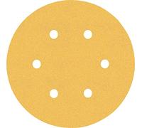 Bosch Professional 50x Carte Abrasive Expert C470 con 6 Fori per Legno Duro, Vernice su Legno, Ø 150 mm, Grana 120, Accessorio Levigatrice Rotoorbitale