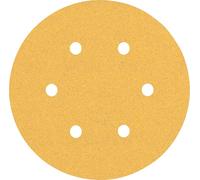 Bosch Professional 50x Carte Abrasive Expert C470 con 6 Fori per Legno Duro, Vernice su Legno, Ø 150 mm, Grana 100, Accessorio Levigatrice Rotoorbitale