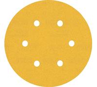 Bosch Professional 50x Carte Abrasive Expert C470 con 6 Fori per Legno Duro, Vernice su Legno, Ø 150 mm, Grana 240, Accessorio Levigatrice Rotoorbitale