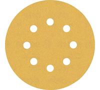 Bosch Professional 50x Carte Abrasive Expert C470 con 8 Fori per Legno Duro, Vernice su Legno, Ø 125 mm, Grana 180, Accessorio Levigatrice Rotoorbitale