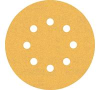 Bosch Professional 50x Carte Abrasive Expert C470 con 8 Fori per Legno Duro, Vernice su Legno, Ø 125 mm, Grana 150, Accessorio Levigatrice Rotoorbitale