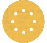 Bosch Professional 50x Carte Abrasive Expert C470 con 8 Fori per Legno Duro, Vernice su Legno, Ø 125 mm, Grana 400, Accessorio Levigatrice Rotoorbitale