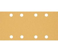 Bosch Professional 50x Carte abrasive Expert C470 con 8 fori (per Legno duro, Vernice su legno, 93x186 mm, Grana 80, accessorio Levigatrice orbitale)