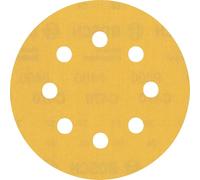 Bosch Professional 5x Carte Abrasive Expert C470 con 8 Fori per Legno Duro, Vernice su Legno, Ø 115 mm, Grana 400, Accessorio Levigatrice Rotoorbitale