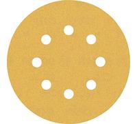 Bosch Professional 5x Carte Abrasive Expert C470 con 8 Fori per Legno Duro, Vernice su Legno, Ø 125 mm, Grana 180, Accessorio Levigatrice Rotoorbitale
