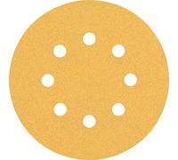 Bosch Professional 5x Carte Abrasive Expert C470 con 8 Fori per Legno Duro, Vernice su Legno, Ø 125 mm, Grana 100, Accessorio Levigatrice Rotoorbitale
