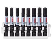 Bosch Professional 8 pz. di Bit di Avvitamento Hex (Impact Control, 8 x PZ2 Bits, Lunghezza 50mm, Pick and Click, Accessorio Avvitatore a Impulsi)