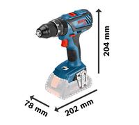 Bosch GSB 18V-28 Professional 1900 Giri/min Nero, Blu, Rosso
