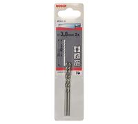Bosch Professional BOS-2608585915 Punta da trapano per metallo HSS-G DIN338: 3.8 mm x 43 mm x 75 mm: 2 uds, Nero