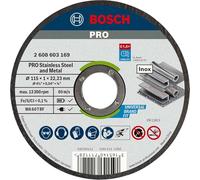 Bosch Professional BOS-2608603169 - Disco abrasivo de Corte Recto Standard Inox: 1115mm x 1mm x 22.23mm, Nero