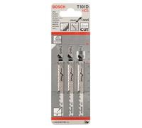 Bosch Professional BOS-2608630558 Bosch 2608630558-Hoja Sierra de calar T 101 D: Clean Wood: 3 uds, 0 W, 0 V, Nero