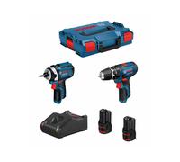 BOSCH Kit 12V B12GSBGDR2bat3a-40 (GSB 12V-15 + GDR 12V-10 + 2 x 3,0 Ah + GAL12V-40 + L-Boxx 102)