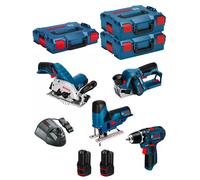 BOSCH Kit 12V BMK4-28AD2 (GKS 12V-26 + GST 12V-70 + GHO 12V-20 + GSR 12V-15 + 2 x 2,0 Ah + GAL1230CV )
