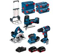 BOSCH Kit 18V BK403 (GST 18 V-LI S+GKS 18 V-LI+GSS 18V-10+GSR 18V-60 C+ 2x4,0Ah + GAL18V-40 + 3xL-Boxx 136+L-Boxx 238+Carrello)
