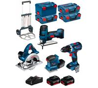 Bosch professional bosch kit 18v bk404 (gst 18 v-li s+gks 18 v-li+gss 18v-10+gsr 18v-60 c+ 2x5,0ah + gal18v-40 + 3xl-boxx 136+l-boxx 238+carrello) 8435587915836