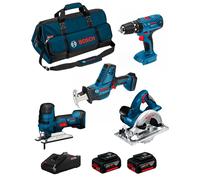 BOSCH Kit 18V BK404BAG (GSA 18 V-LI C + GST 18 V-LI S + GKS 18 V-LI + GSB 18V-21 + 2 x 5,0 Ah + GAL18V-40 + Borsa)