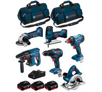 BOSCH Kit 18V BK601BAG (GDX 18V-180+GSR 18V-55+GKS 18V-LI+GST 18V-LI S+GBH 18V-21+GWS 18-125V-LI+3 x 4,0Ah+GAL18V-40+2 Borse)