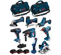 BOSCH Kit 18V BK801BAG (GDX 18V-180+GSR 18V-55+GBH 18V-21+GKS 18V-LI+GST 18V-LIS+GWS 18-125V-LI+GLI 18V-300+GSA 18V-LIC+3x4,0Ah)