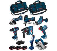 BOSCH Kit 18V BK802BAG (GDX 18V-180+GSR 18V-60C+GBH 18V-21+GKS 18V-57+GST 18V-LIS+GWS 18-125V-LI+GLI 18V-300+GSA18V-LIC+3x5,0Ah)