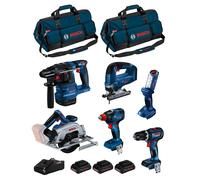 BOSCH Kit BK603BAG (GSB18V-90C +GDX18V-200 +GKS18V-57-2 +GST18V-125B +GBH18V-22 +GLI18V-300 + 3x4,0Ah PC + GAL18V-40 + 2xHDBAG)