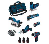 BOSCH Kit BMKB6-28CD3 (GSR 12V-15 + GKS 12V-26 + GST 12V-70 + GOP 12V-28 + GSA 12V-14 + GLI 12V-80 + 3x2,0 Ah +GAL1230CV +HDBAG)